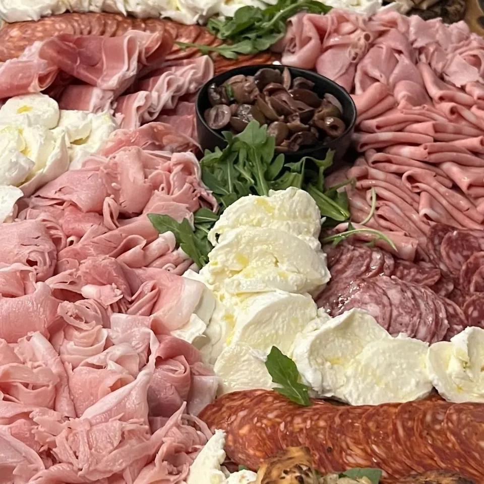 Italian antipasto platter from The Mamma Package, mobile pizza catering Melbourne
